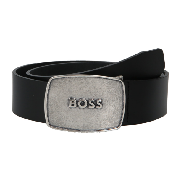 BOSS Curea  negru / argintiu