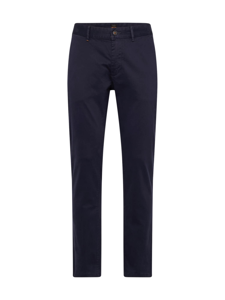 BOSS Pantaloni eleganți  bleumarin / portocaliu