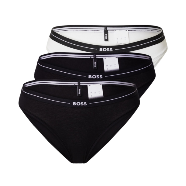 BOSS Slip  negru / alb