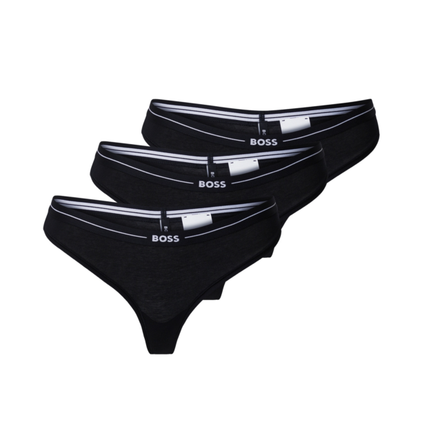 BOSS Tanga  negru / alb