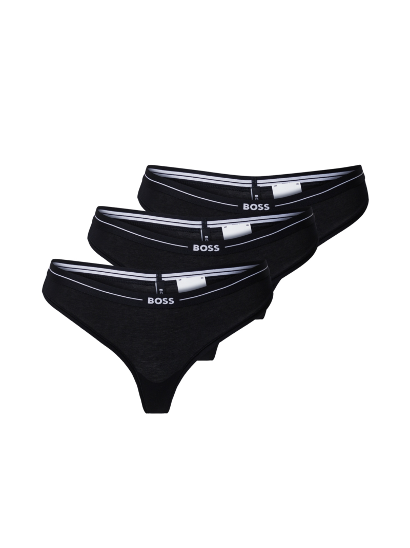 BOSS Tanga  negru / alb