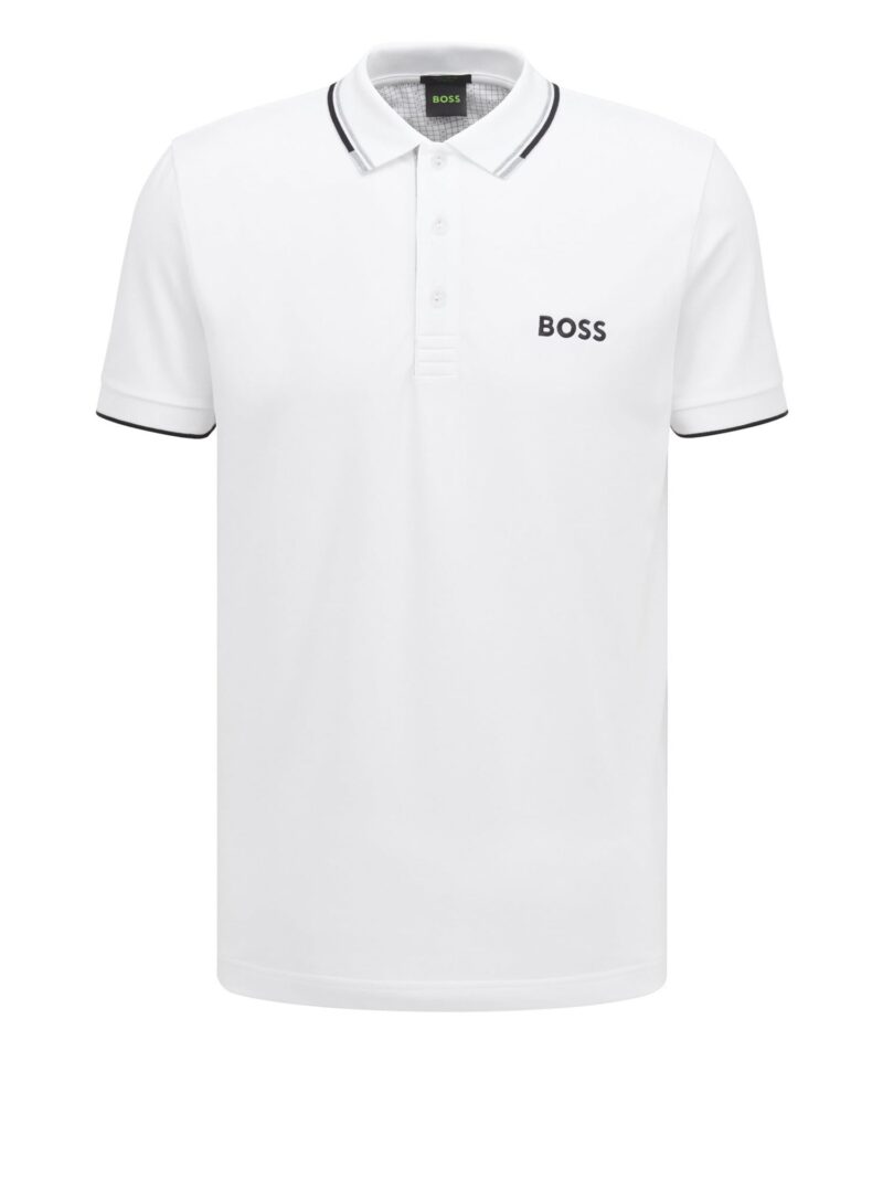 BOSS Tricou 'Paddy Pro'  negru / alb