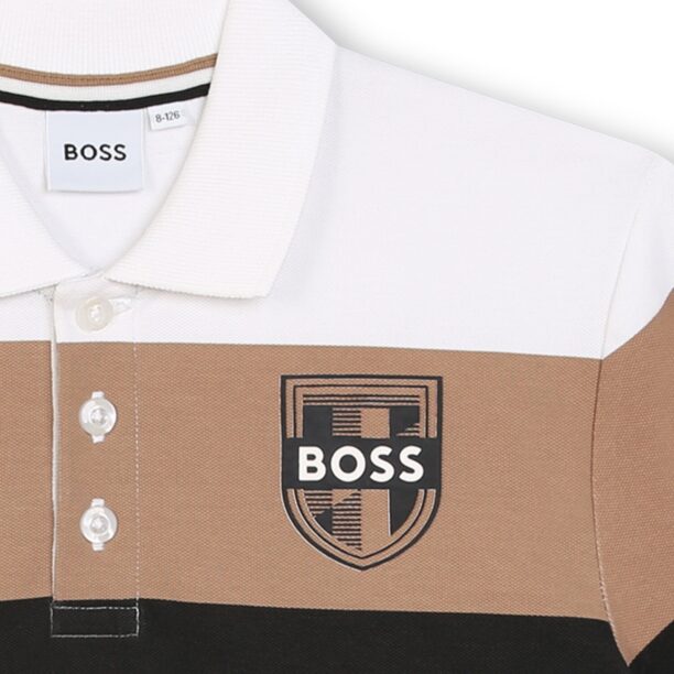 BOSS Tricou  maro / negru / alb preţ