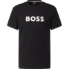 BOSS Tricou  negru / alb