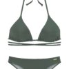 BRUNO BANANI Costum de baie două piese  oliv