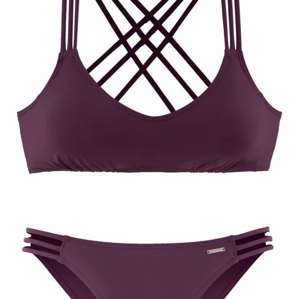 BRUNO BANANI Costum de baie două piese  roșu bordeaux