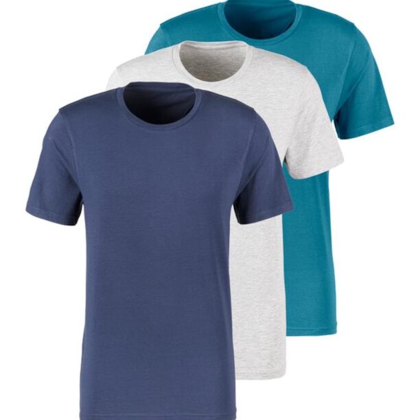 BRUNO BANANI Tricou  bleumarin / gri amestecat / verde petrol