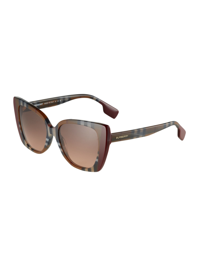 BURBERRY Ochelari de soare '0BE4393 54 405413'  castaniu / maro deschis / negru / alb murdar