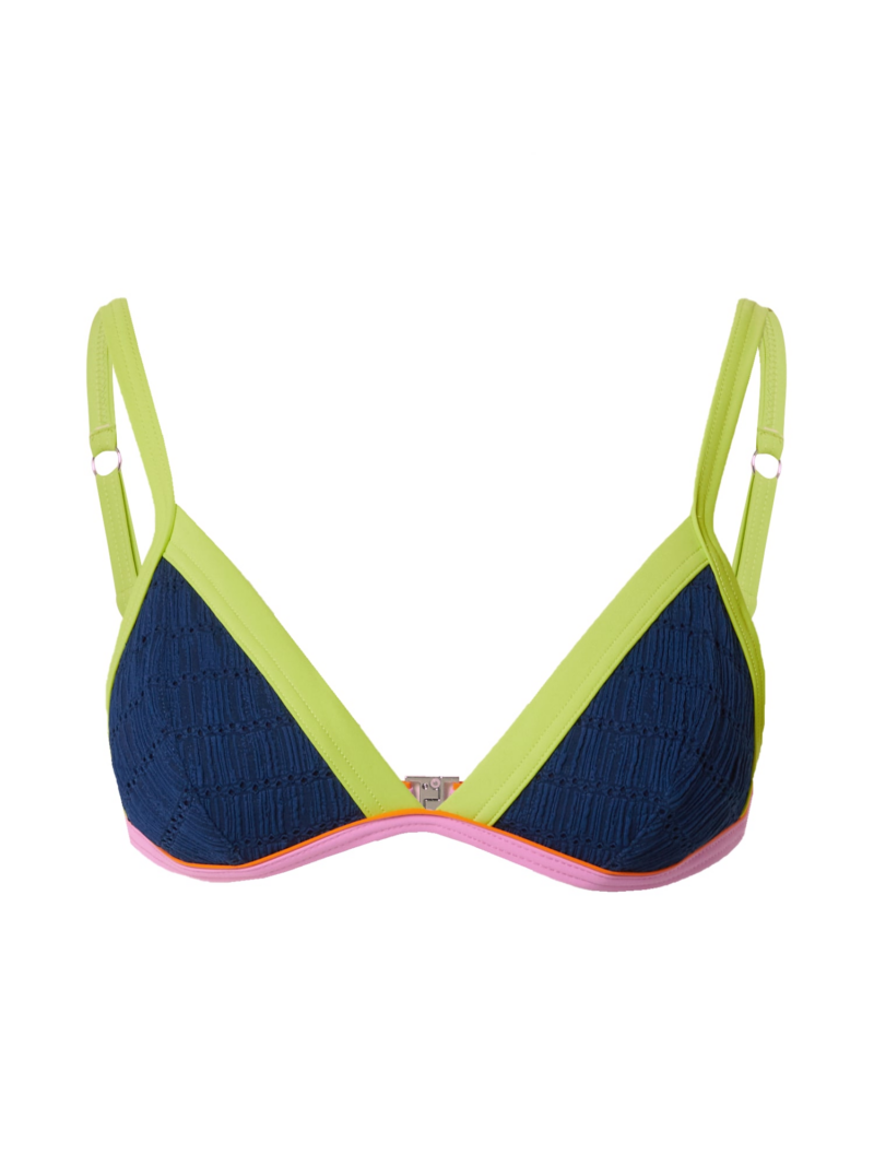 Banana Moon Sutien costum de baie  albastru marin / verde kiwi / roz