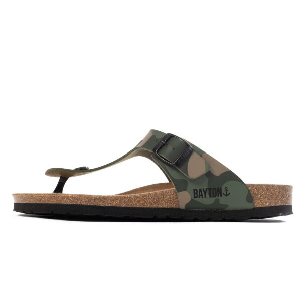 Bayton Flip-flops 'MERCURE'  maro deschis / verde deschis / verde închis / negru