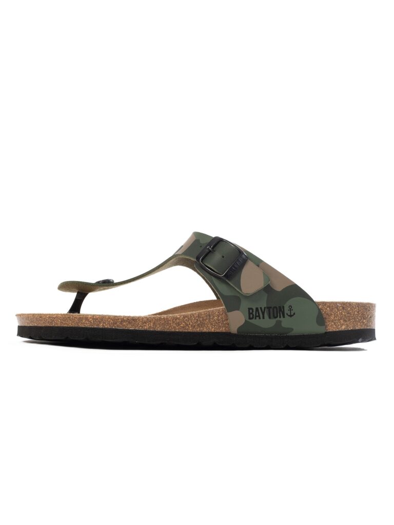 Bayton Flip-flops 'MERCURE'  maro deschis / verde deschis / verde închis / negru