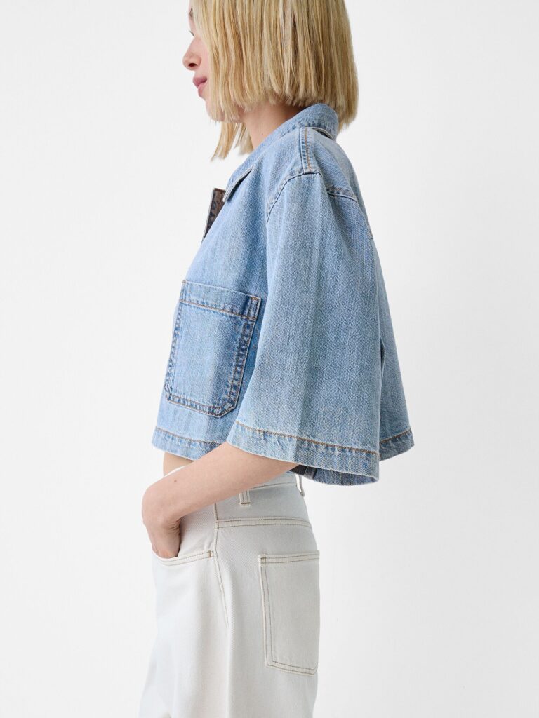 Original Bershka Bluză  albastru denim