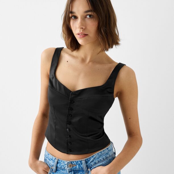 Bershka Bluză  negru