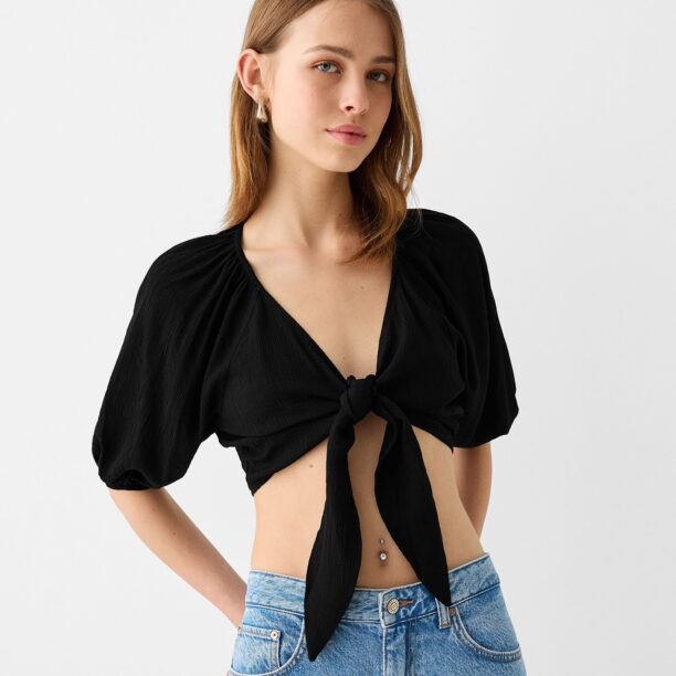 Bershka Bluză  negru