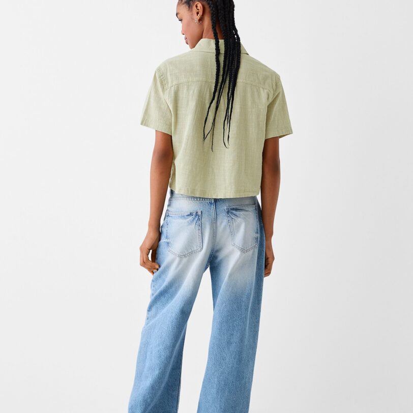 Bershka Bluză  verde deschis preţ