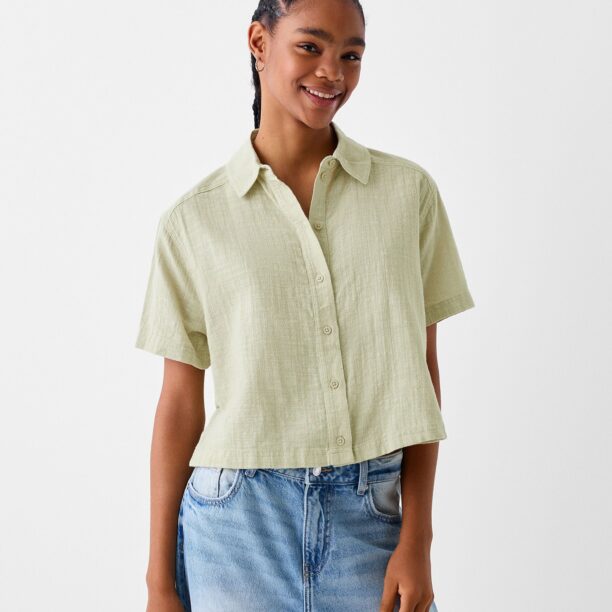 Bershka Bluză  verde deschis