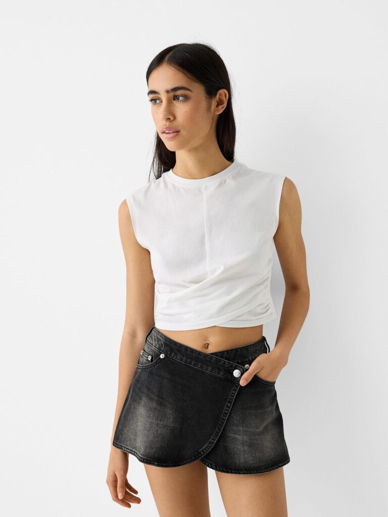 Bershka Jeans  negru denim