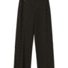 Bershka Pantaloni cu dungă  negru / alb