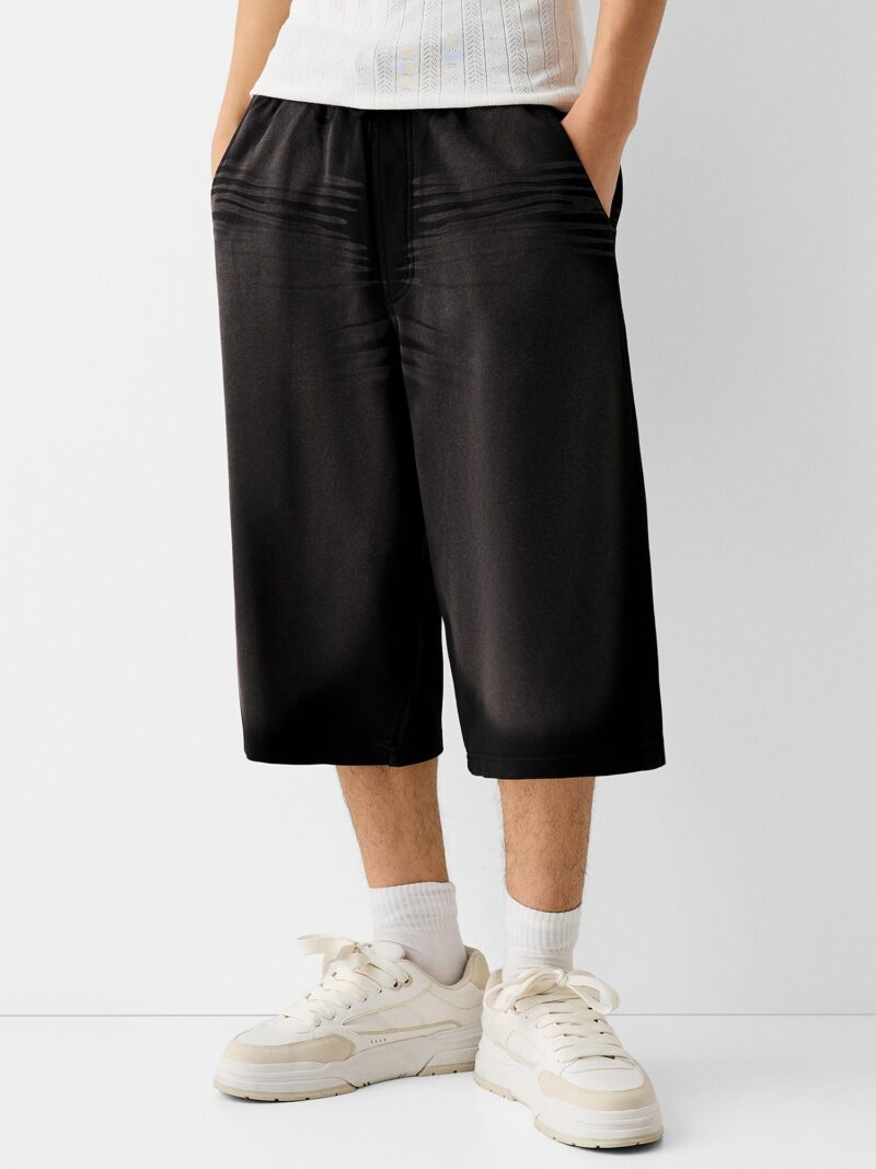 Bershka Pantaloni  negru amestecat