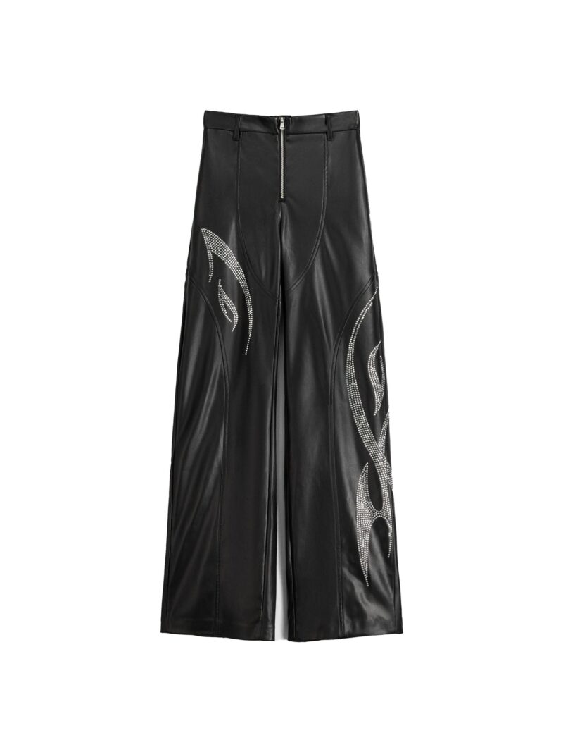 Bershka Pantaloni  negru / transparent