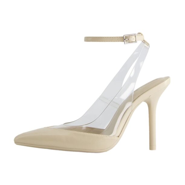 Bershka Pumps  transparent / alb lână