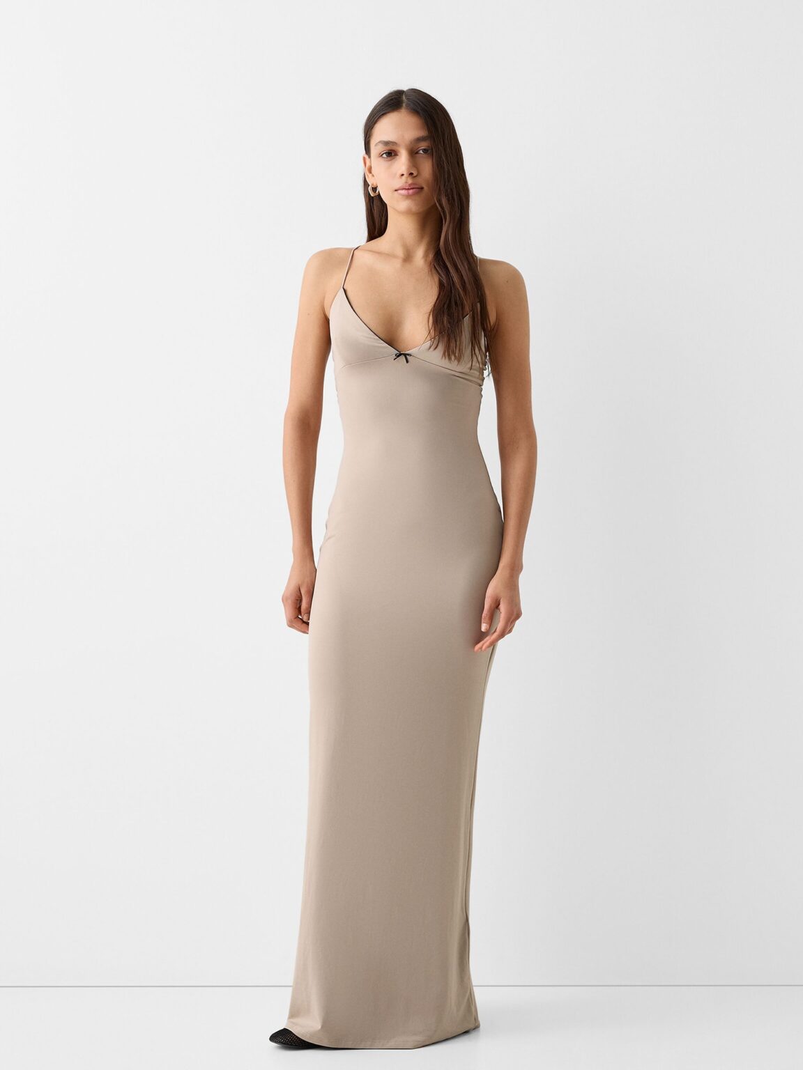 Cumpăra Bershka Rochie de vară  alb kitt / negru