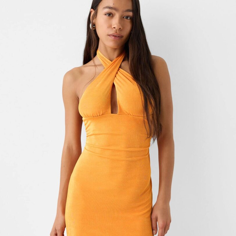 Bershka Rochie  portocaliu deschis