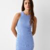 Bershka Rochie tricotat  albastru deschis