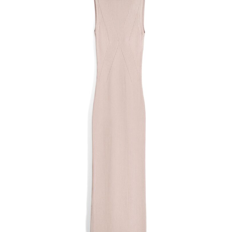 Bershka Rochie tricotat  culoarea pielii
