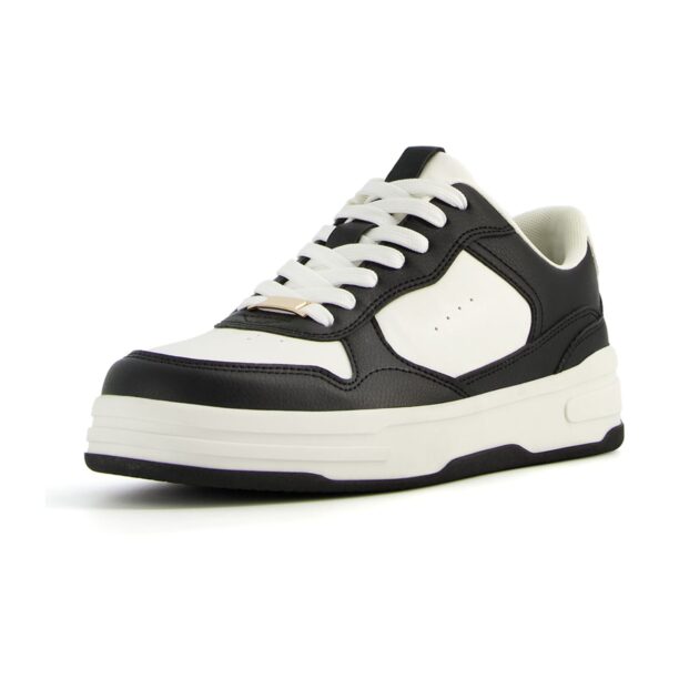 Bershka Sneaker low  negru / alb