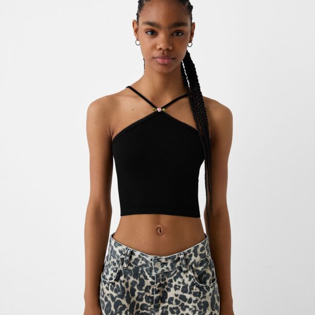 Bershka Top  negru