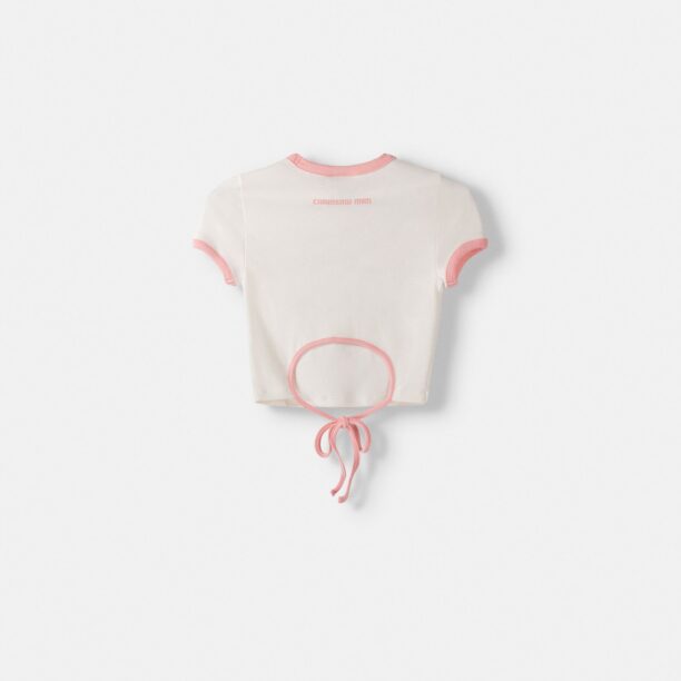 Cumpăra Bershka Tricou  bej / portocaliu caisă / rosé / alb murdar