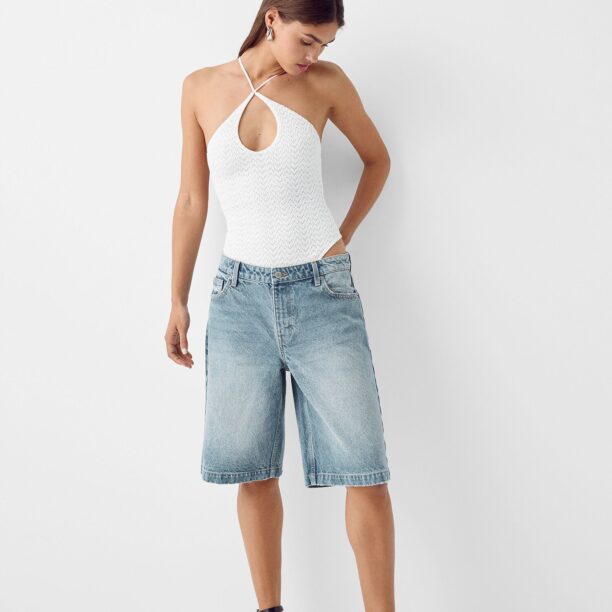 Cumpăra Bershka Tricou body  alb murdar