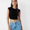 Bershka Tricou  negru