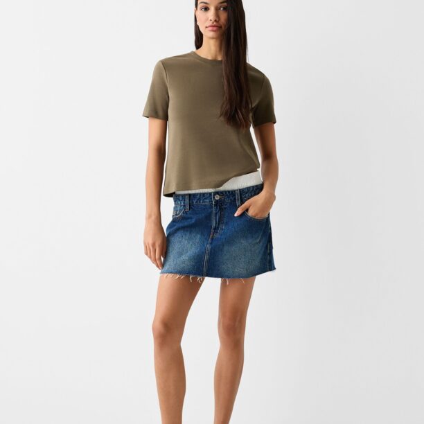 Cumpăra Bershka Tricou  oliv / alb