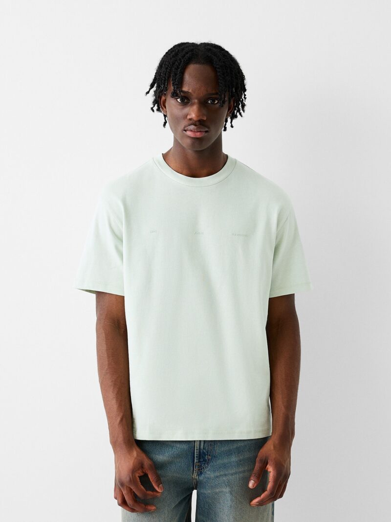 Bershka Tricou  verde pastel