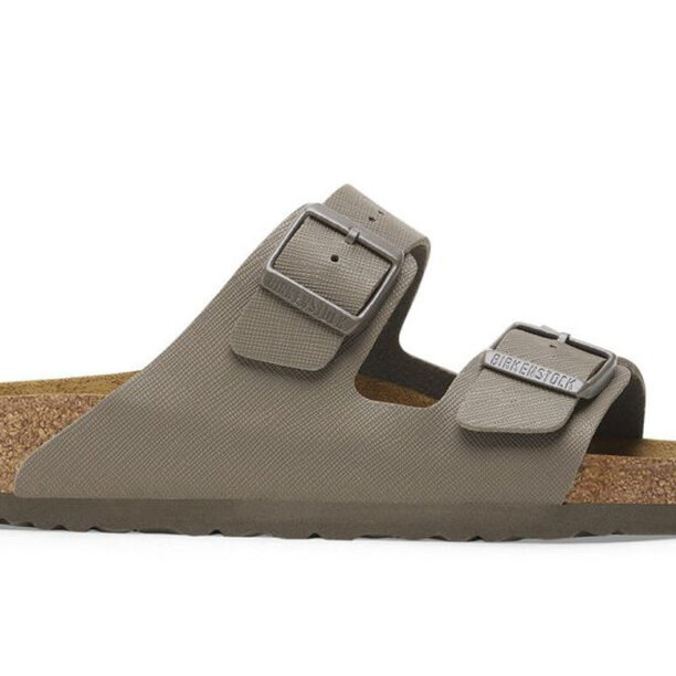 Birkenstock Arizona BF Saffiano Concrete Gray Regular Fit preţ