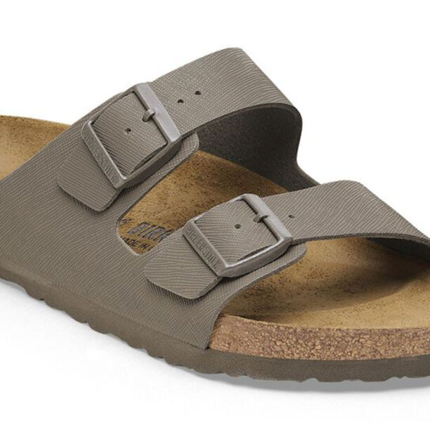 Birkenstock Arizona BF Saffiano Concrete Gray Regular Fit