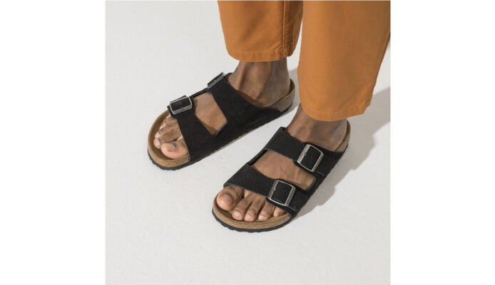 Original Birkenstock Arizona BS Desert Buck Black Narrow Fit