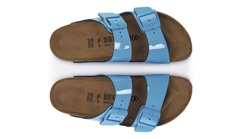 Original Birkenstock Arizona BS Patent Sky Blue Regular fit