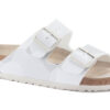 Birkenstock Arizona Birko-Flor Desert Soil Geo Camo Snow White Narrow Fit