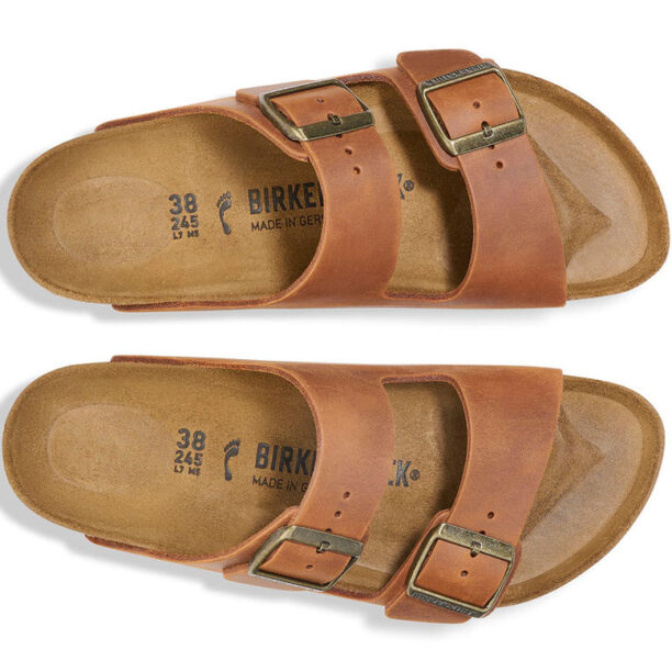 Original Birkenstock Arizona Natural Leather Oiled Narrow Fit