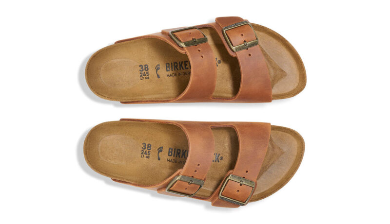 Original Birkenstock Arizona Natural Leather Oiled Narrow Fit