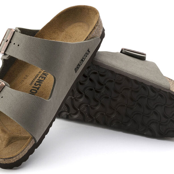 Birkenstock Arizona Nubuck Stone Narrow Fit preţ