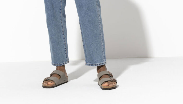 Cumpăra Birkenstock Arizona Nubuck Stone Narrow Fit