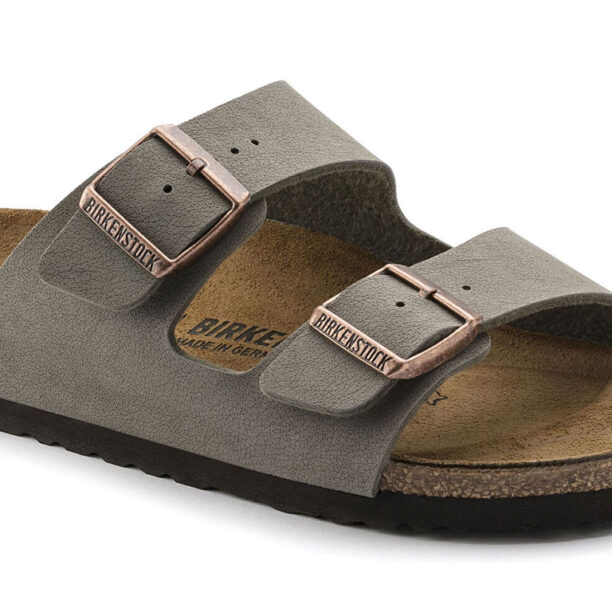 Original Birkenstock Arizona Nubuck Stone Narrow Fit