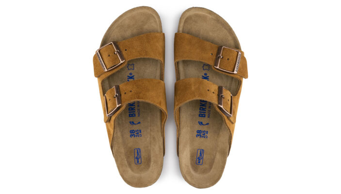 Birkenstock Arizona Soft Footbed Suede Leather Mink Narrow Fit