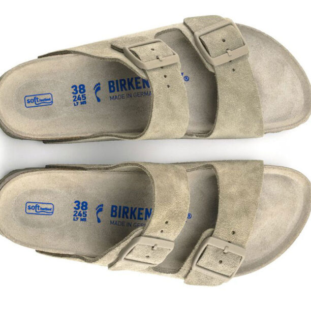 Original Birkenstock Arizona Soft Footbed Suede Leather Narrow Fit