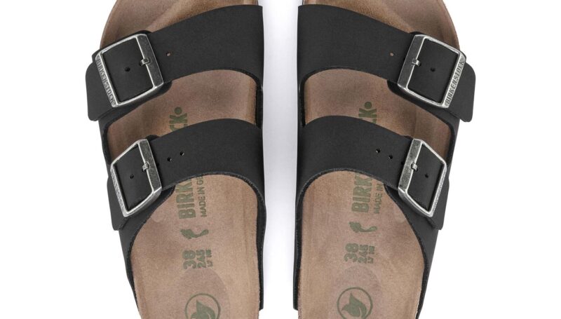 Original Birkenstock Arizona Vegan Birko-Flor Nubuck Narrow Fit