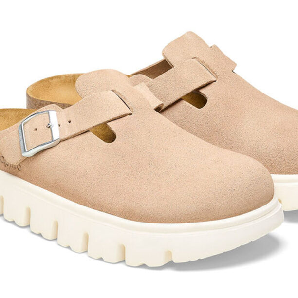 Cumpăra Birkenstock Boston Chunky Suede Leather Narrow Fit